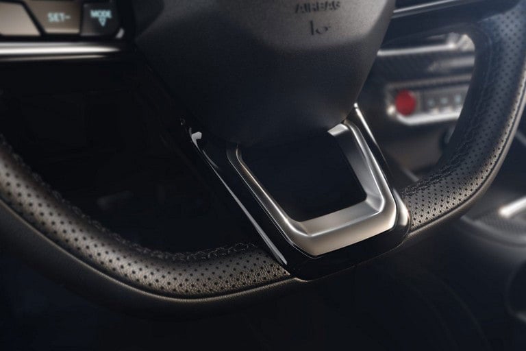 2024 Ford Mustang® model interior showing the flat-bottom steering wheel | Jim Hudson Ford in Lexington SC