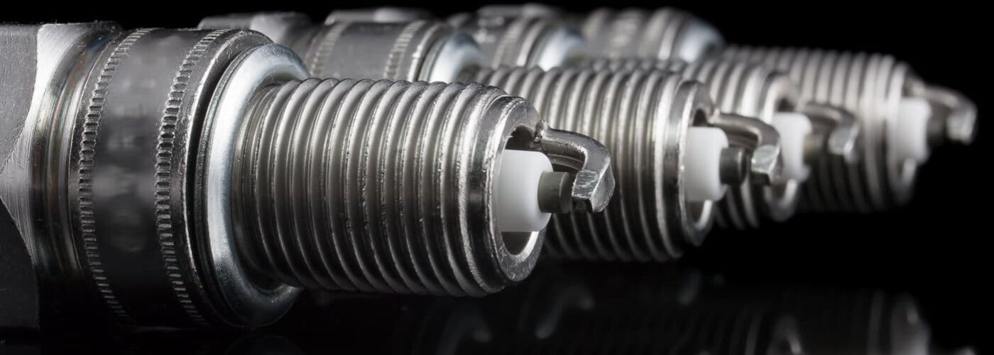 Spark plugs in a row